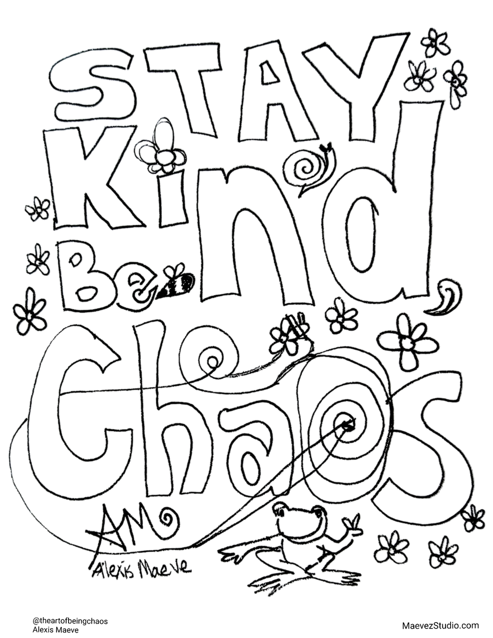 Chaos coloring pages